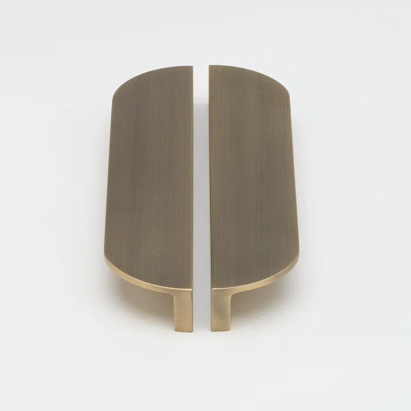 Lo & Co Isla Pull XL cabinet hardware in brushed aluminum, showcasing its sleek, modern design for furniture and cabinetry.