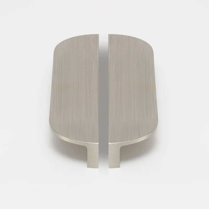 Lo & Co Interiors Isla Pull XL cabinet hardware in brushed nickel finish, showcasing sleek modern handle design.