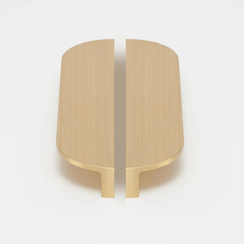 Lo & Co Isla Pull XL cabinet hardware in brushed nickel finish, showcasing its sleek, modern handle design for furniture.