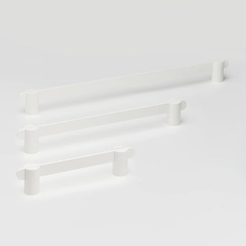 Lo & Co Intersect Pull, modern architectural hardware in brushed metal finish, with sleek geometric design for cabinets or doors.
