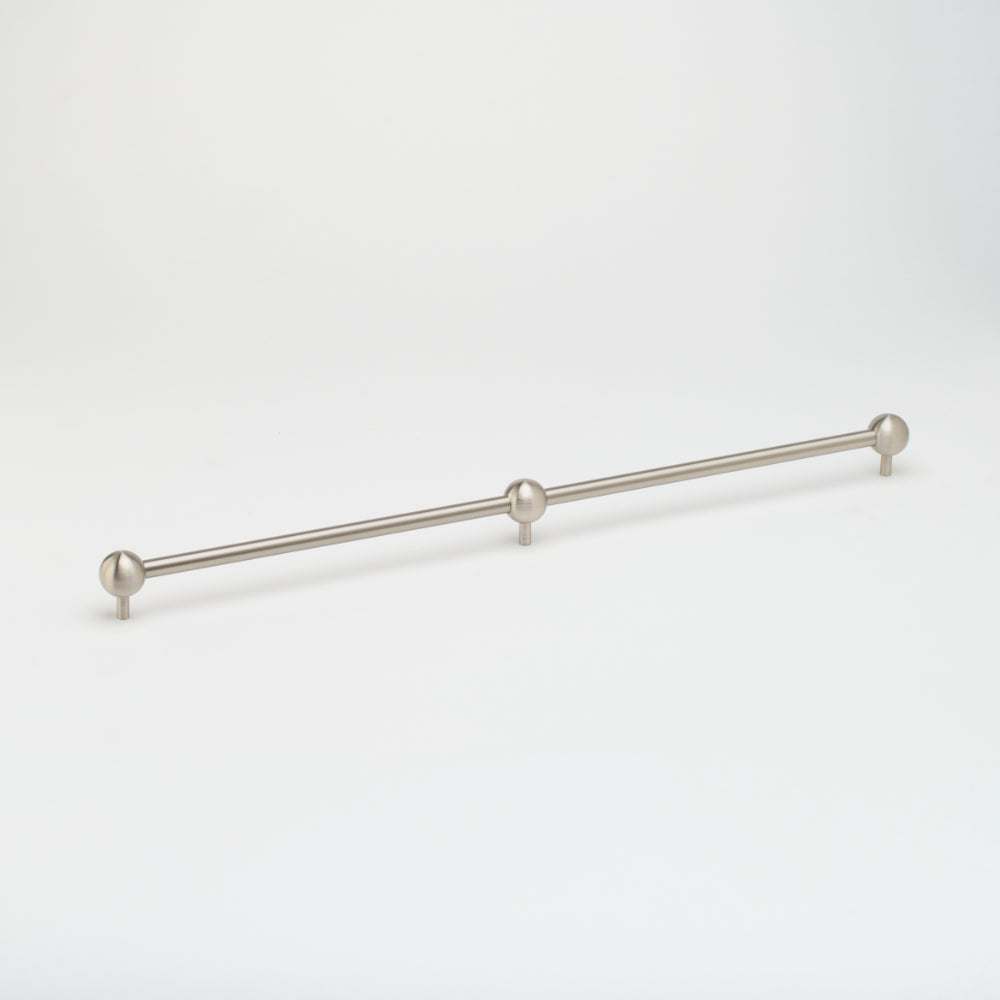 Lo & Co Sphere Appliance Pull, cabinet hardware in brushed nickel finish, featuring a modern round sphere design.