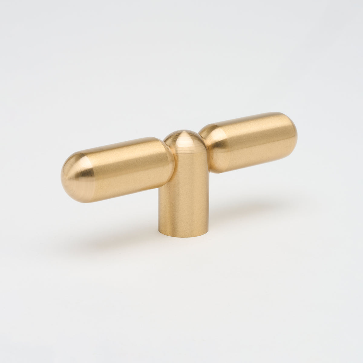 Lo & Co Tubby T-Pull cabinet hardware in matte black, showing a sleek T-shaped handle on a modern cabinet door.