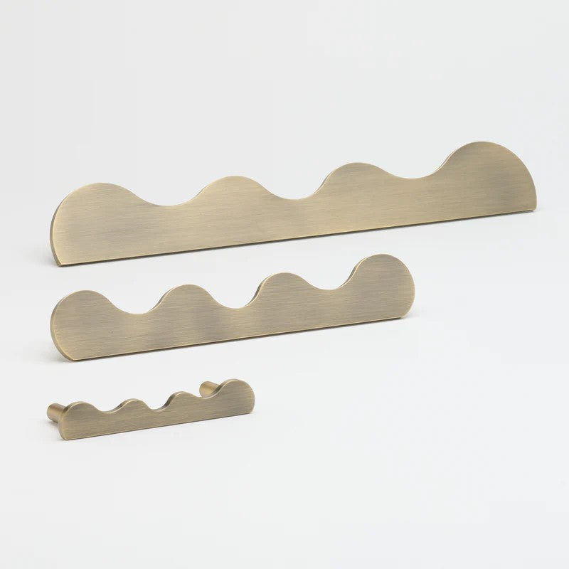 Lo & Co Karu Pull architectural hardware in brushed aluminum finish, showcasing sleek modern design and sturdy metal construction.