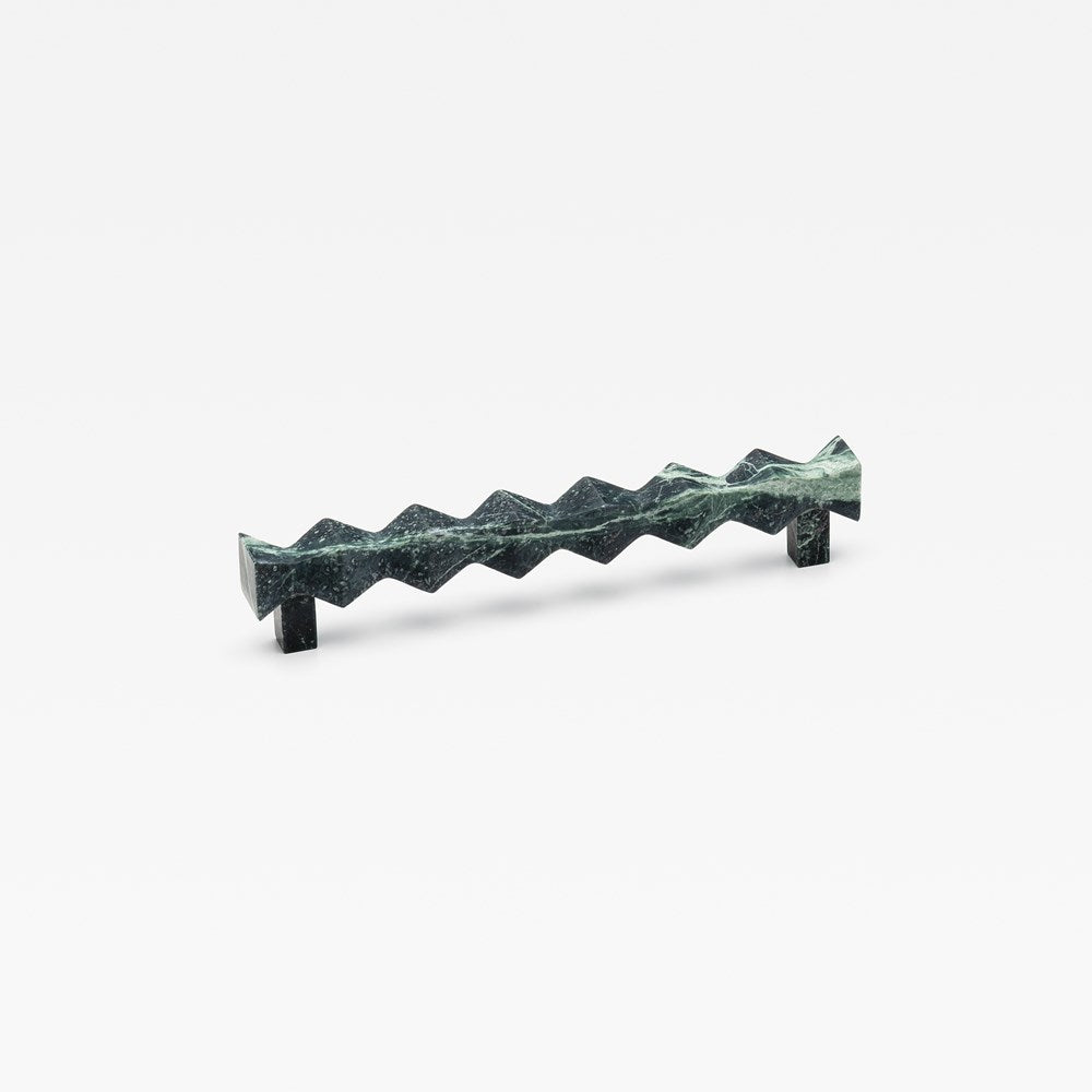Lo & Co Forma marble pull handle showcases sleek design and natural marble finish, ideal for modern furniture or cabinetry.