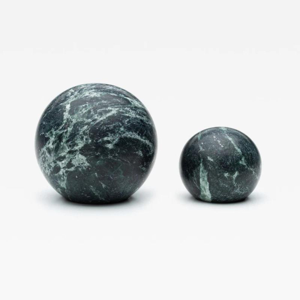 Lo & Co Interiors Hubble Knob in marble, a stylish cabinet hardware piece with a smooth, rounded design and elegant marble finish.