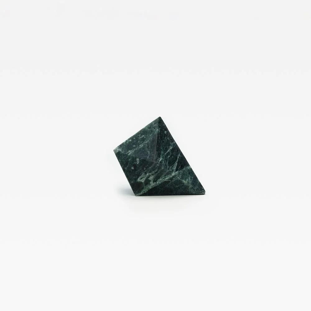 Prism Marble Knob Verde 45mm in Verde Marble