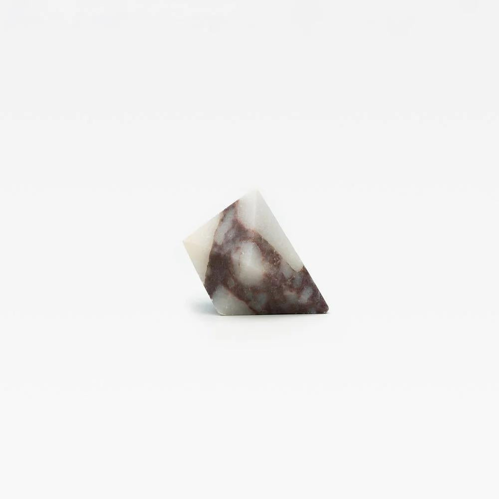 Prism Marble Knob Viola 45mm in Viola Marble