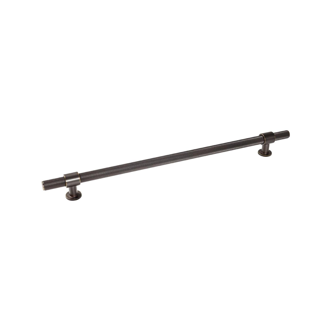 MOMO BELGRAVIA KNURLED 320MM SOLID BRASS BAR PULL DARK BRONZE in Dark Bronze