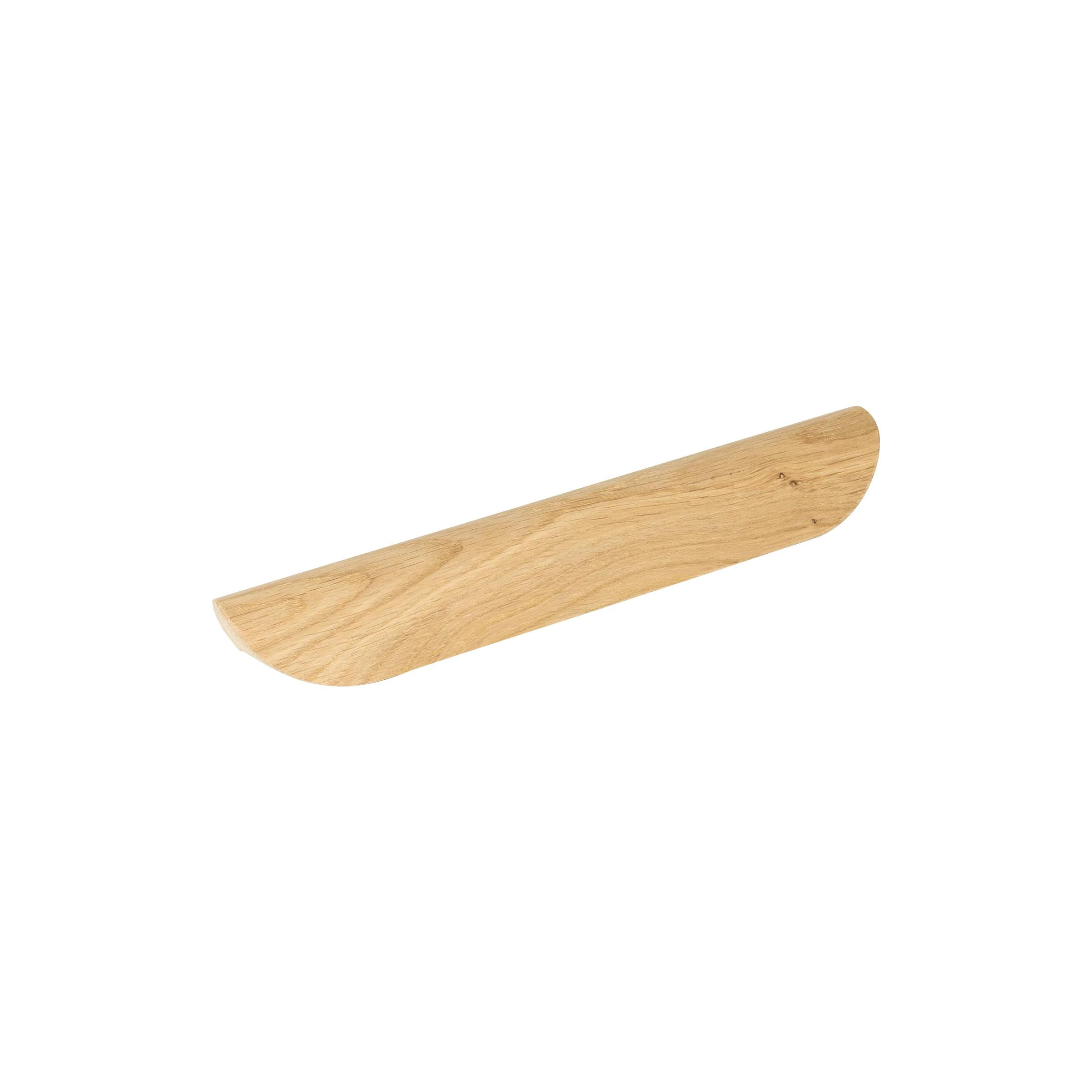 MOMO HANDLES BYRON TIMBER PULL HANDLE 160MM AMERICAN OAK RAW in American Oak Raw