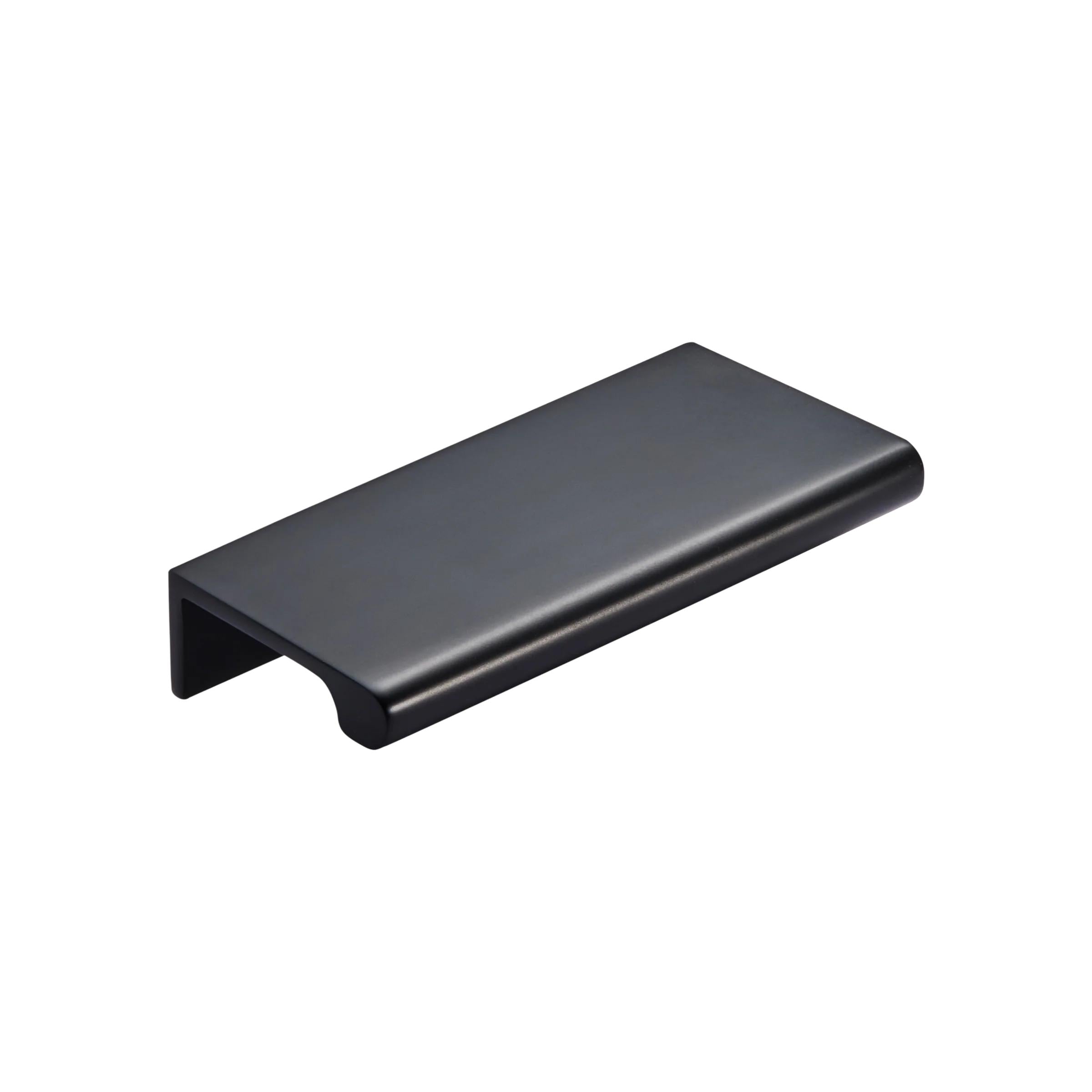 MOMO HANDLES CHELSEA SOLID BRASS LIP PULL HANDLE 96MM MATT BLACK in Matt Black
