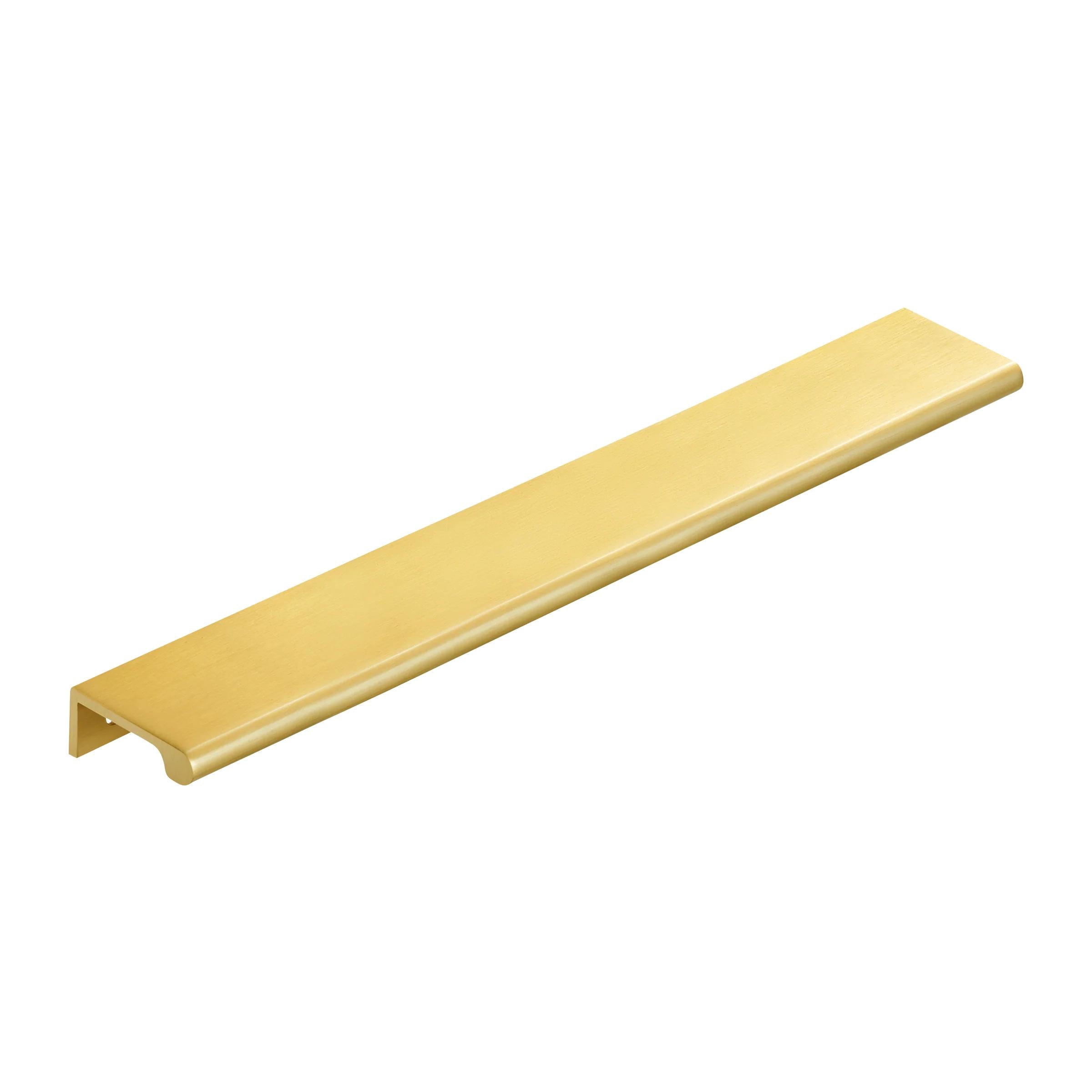 MOMO HANDLES CHELSEA SOLID BRASS LIP PULL HANDLE 256MM BRUSHED SATIN BRASS in Brushed Satin Brass