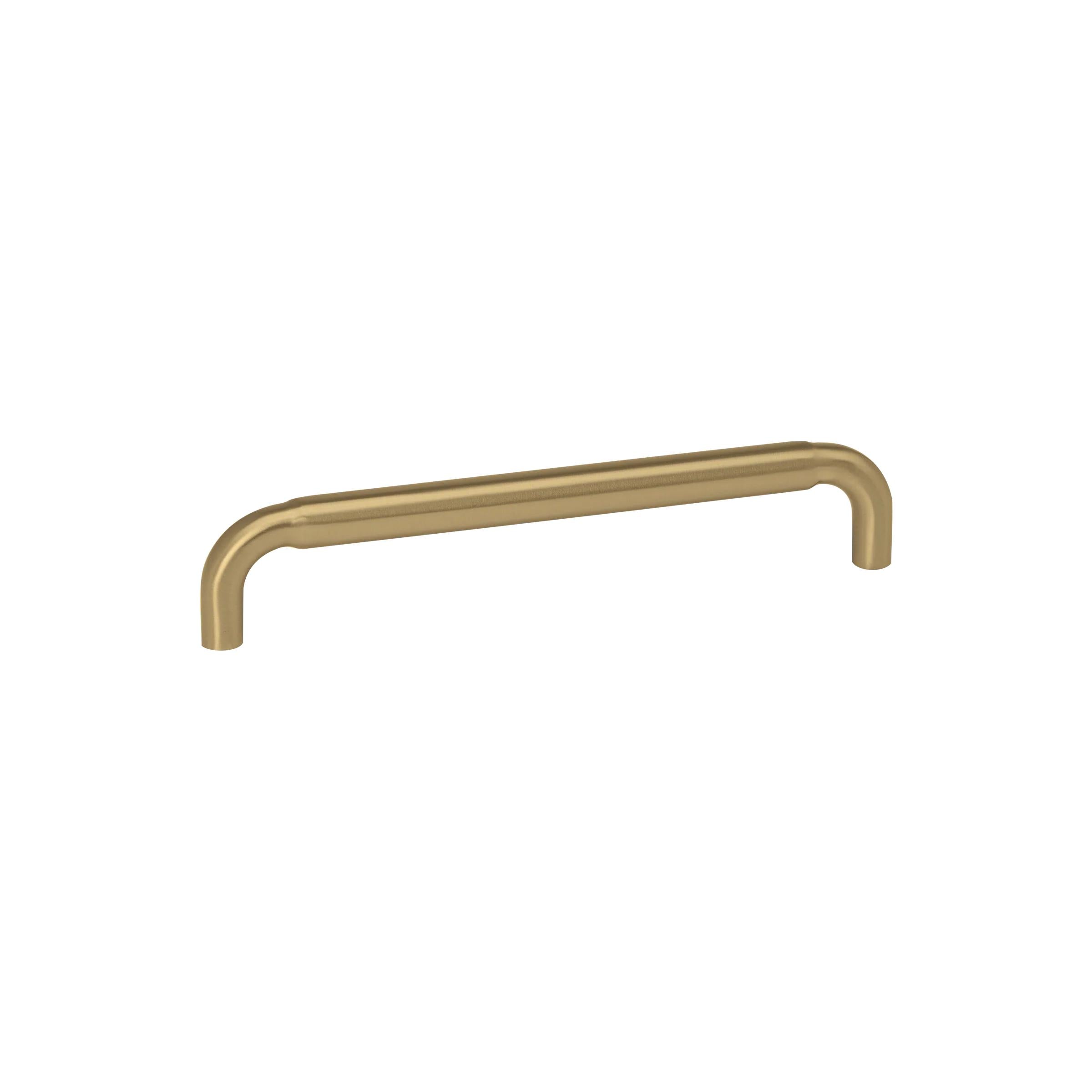 MOMO HANDLES ELBA 160MM D HANDLE BRUSHED SATIN BRASS in Brushed Satin Brass