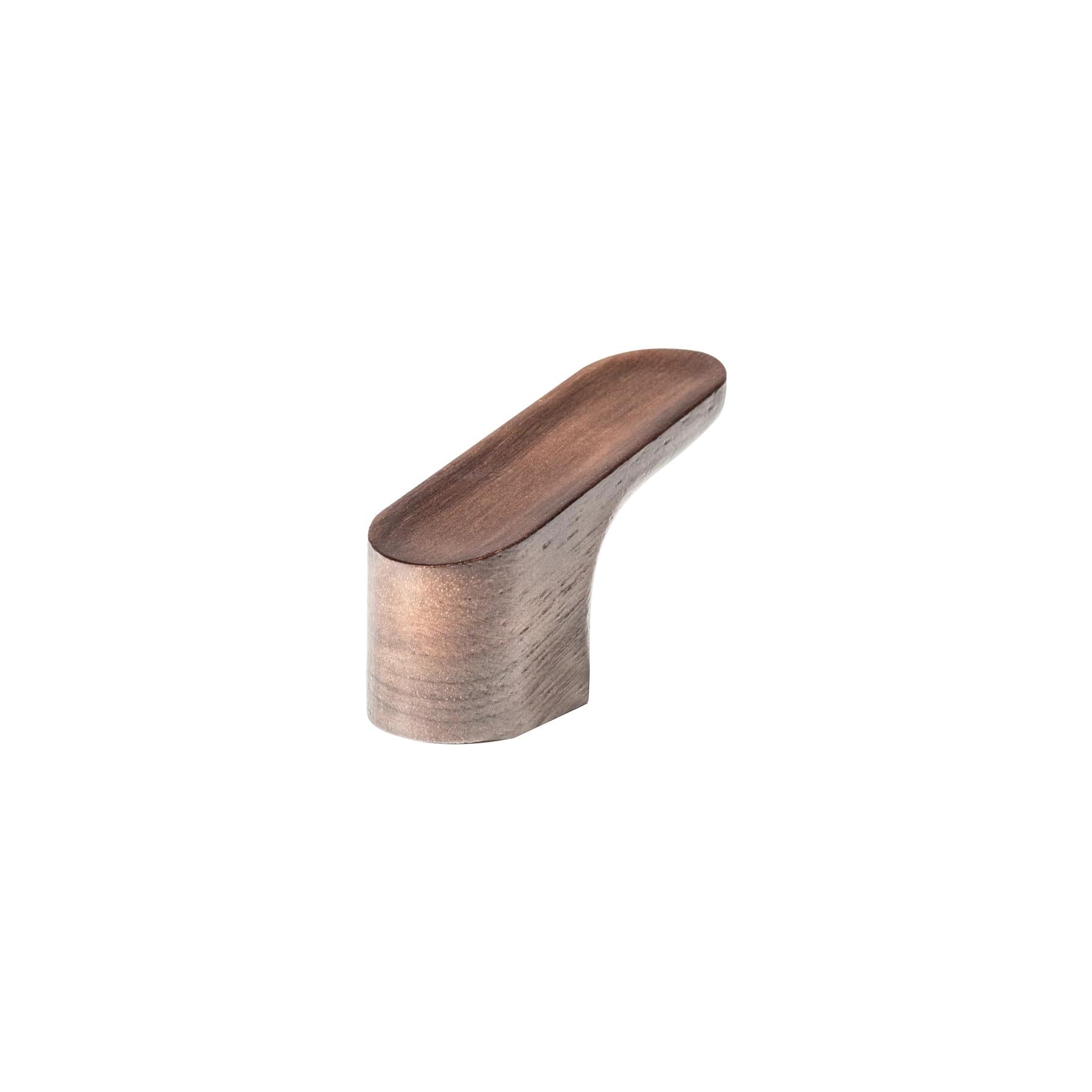 MOMO HANDLES LUV WOOD ANGLED KNOB 51MM WALNUT in Walnut