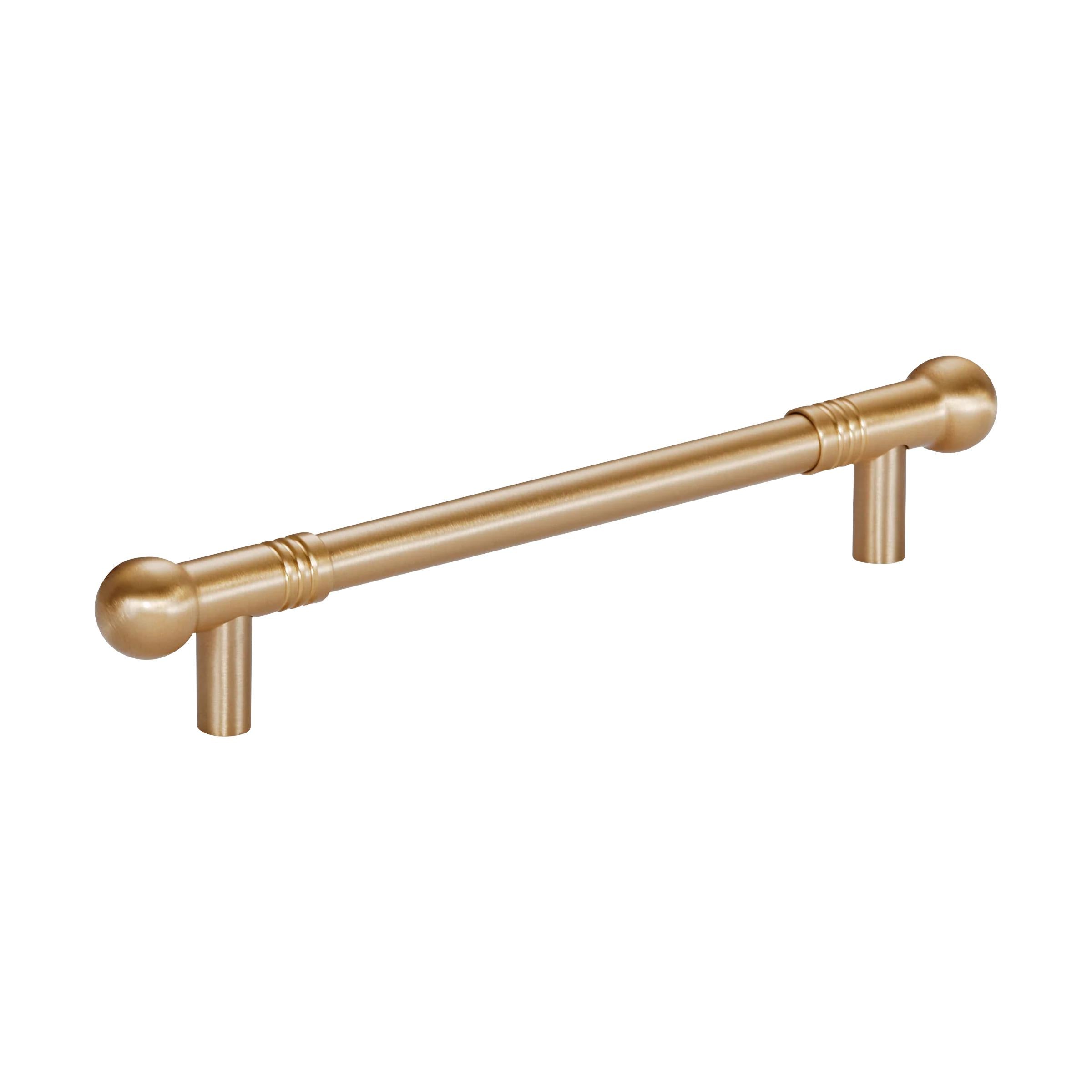 MOMO HANDLES PARLA SOLID BRASS BAR PULL 160MM BRUSHED SATIN BRASS in Brushed Satin Brass