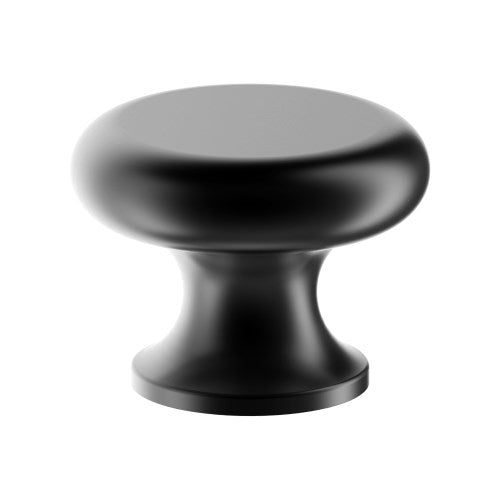K002 Cabinet Knob, Solid Stainless Steel, 20mm Ø, Projection 18mm in Black