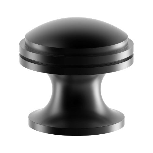 K005 Cabinet Knob, Solid Stainless Steel, 20mm Ø, Projection 18mm in Black