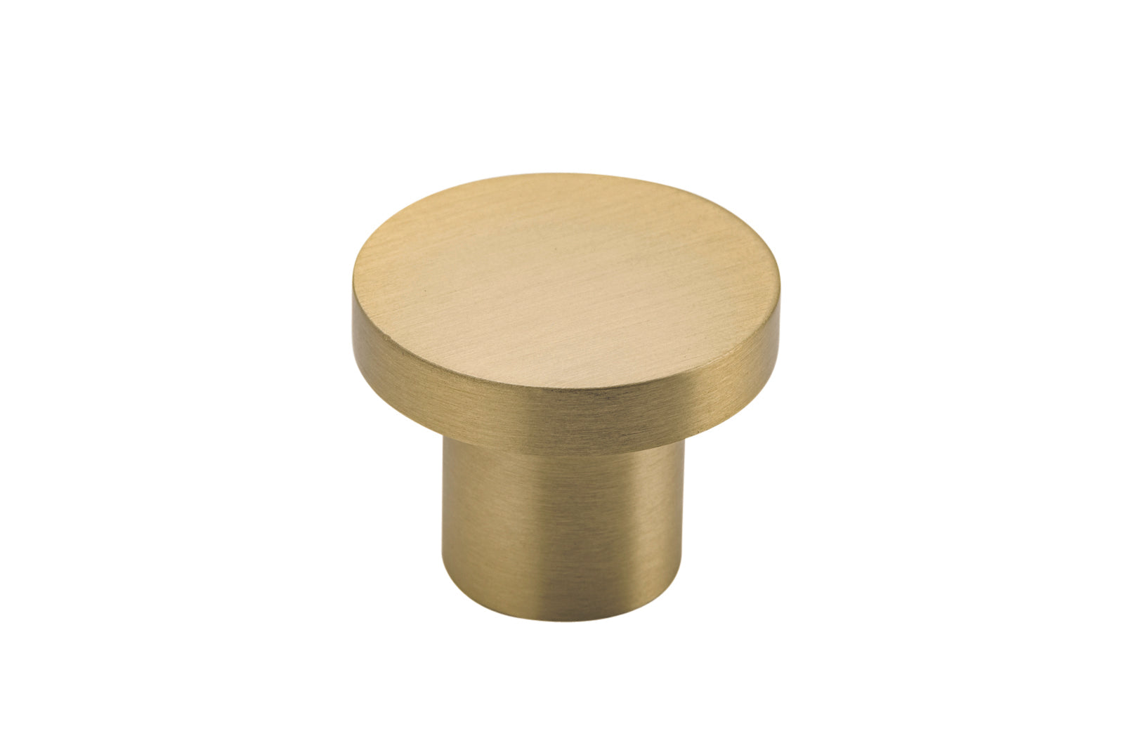 Cupboard Knob Osaka Brushed Brass P28xD32mm in Brushed Brass