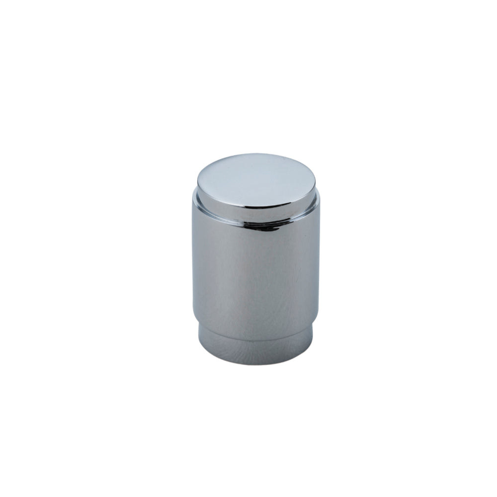 Iver Berlin cabinet knob in brushed nickel, metal hardware with a sleek, modern design for kitchen or furniture cabinets.