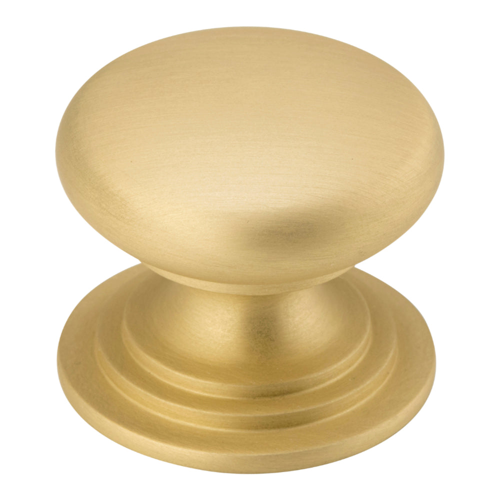 Iver Sarlat Cupboard Knob in architectural hardware style, showing a close-up of the round metal knob with a smooth finish.