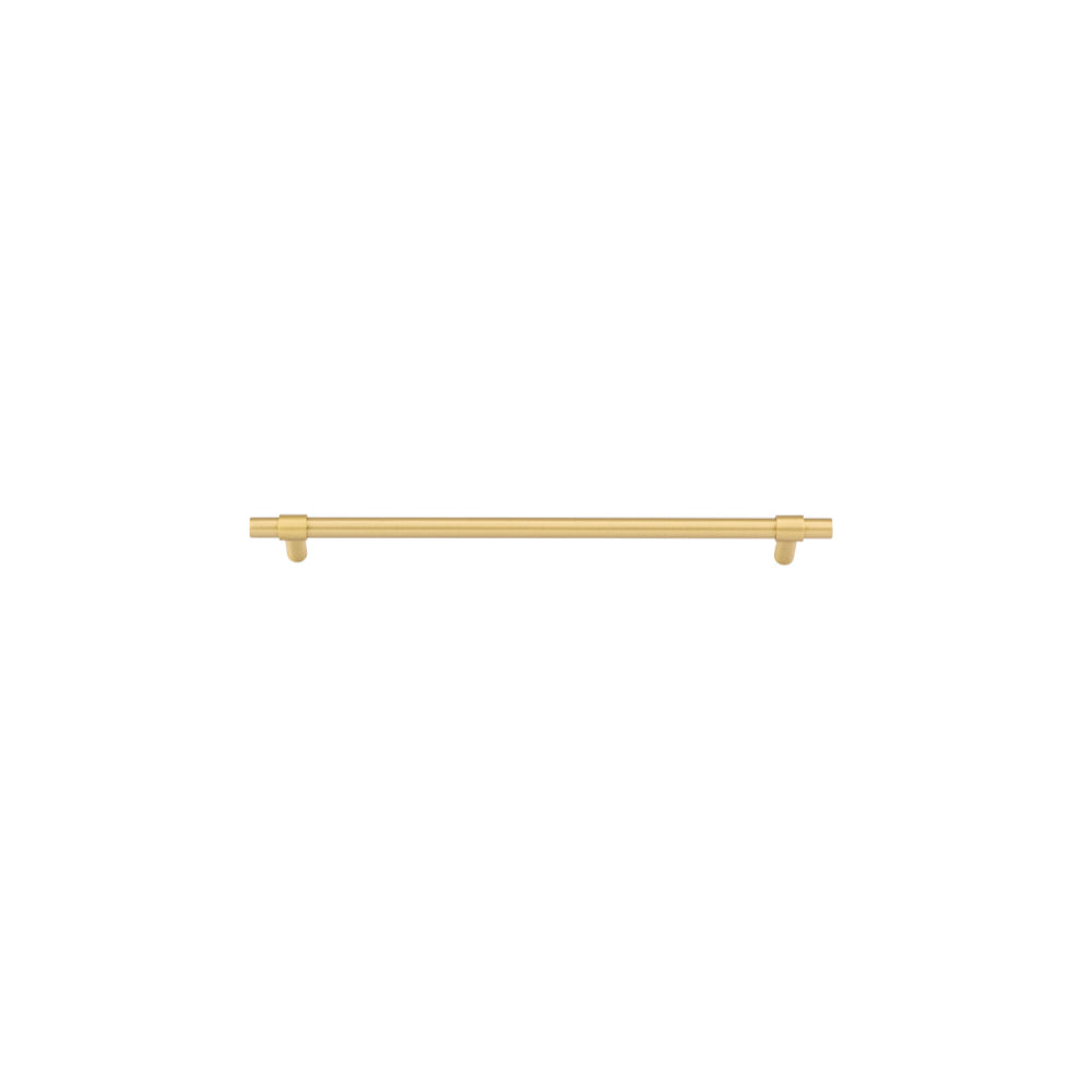 Iver Helsinki cabinet pull hardware in brushed nickel finish, featuring sleek modern design for kitchen or bathroom cabinets.