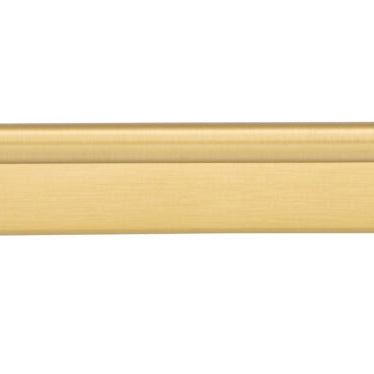 Cabinet Pull Helsinki Brushed Gold PVD L301xP39mm BD11mm CTC256mm With Backplate W301xH24mm T3mm in Brushed Gold PVD
