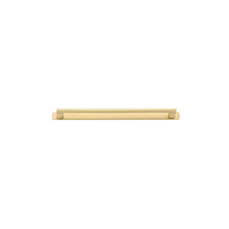Cabinet Pull Baltimore Brushed Gold PVD With Backplate L365xW24xP39mm CTC320mm in Brushed Gold PVD