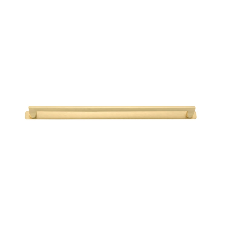 Cabinet Pull Baltimore Brushed Gold PVD With Backplate L495xW26xP47mm CTC450mm in Brushed Gold PVD