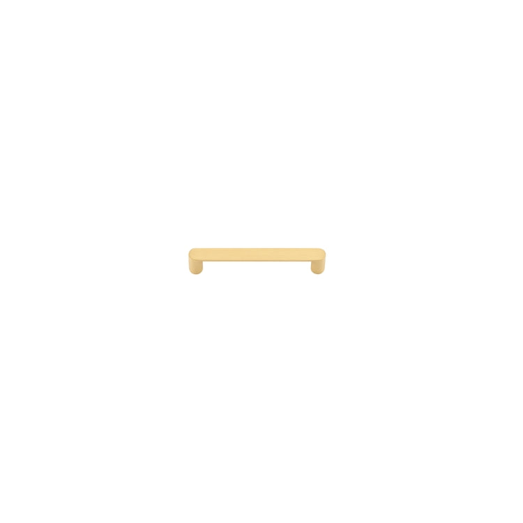 Cabinet Pull Osaka Brushed Gold PVD L143xW15xP30mm BD15mm CTC128mm in Brushed Gold PVD