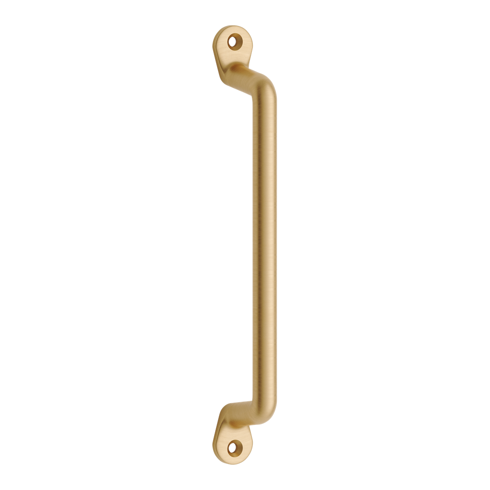 Pull Farmhouse Unlacquered Satin Brass L173xW9.5xP31.5mm CTC160mm in Satin Brass