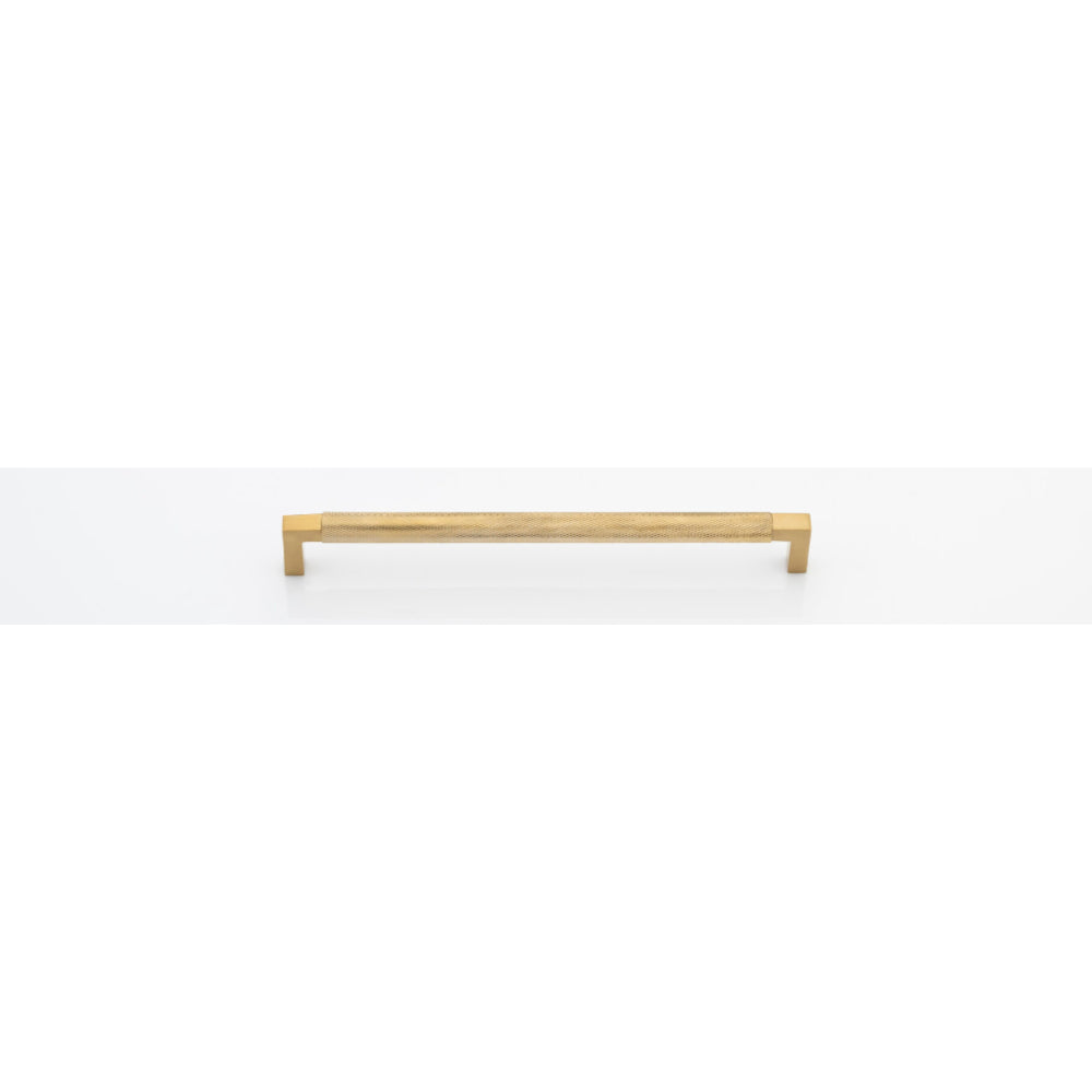 Cabinet Pull Brunswick Knurled Brushed Gold PVD L266xW15xP40 CTC256mm in Brushed Gold PVD