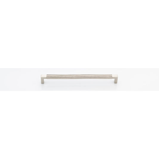Cabinet Pull Brunswick Knurled Satin Nickel L266xW15xP40 CTC256mm in Satin Nickel