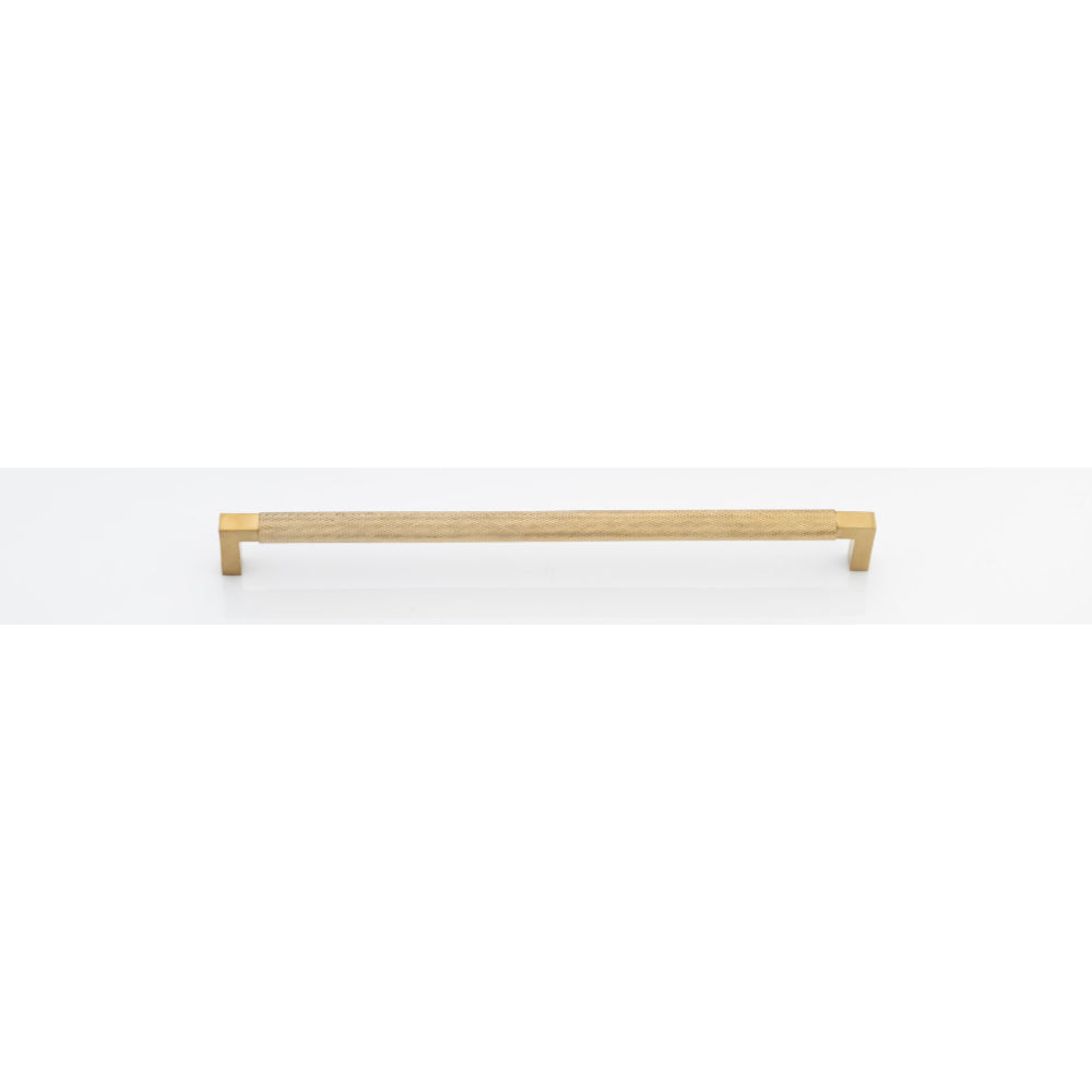 Cabinet Pull Brunswick Knurled Brushed Gold PVD L330xW15xP40 CTC320mm in Brushed Gold PVD