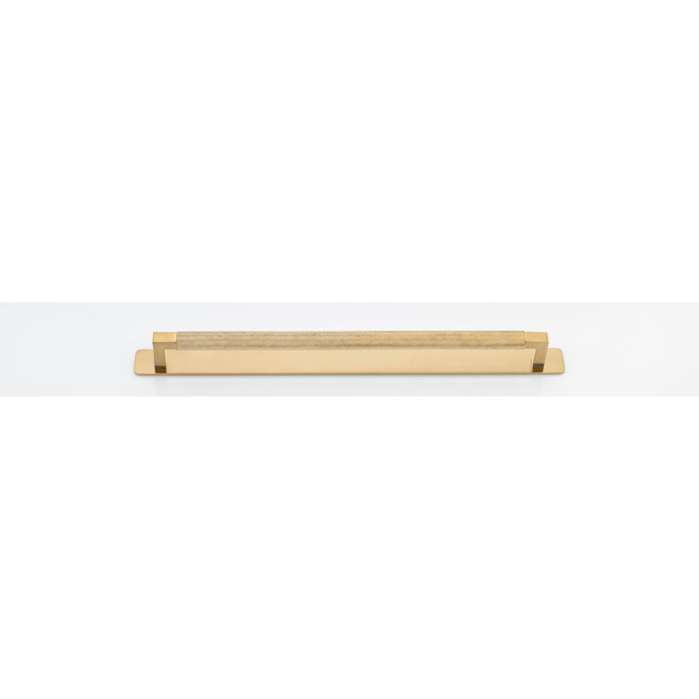 Iver Brunswick cabinet pull with backplate, showcasing a sleek metal handle designed for kitchen or furniture cabinetry.