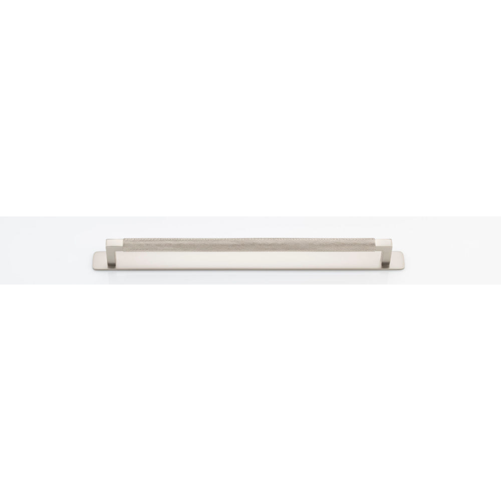 Cabinet Pull Brunswick Knurled Satin Nickel L330xW15xP40 CTC320mm with Backplate in Satin Nickel