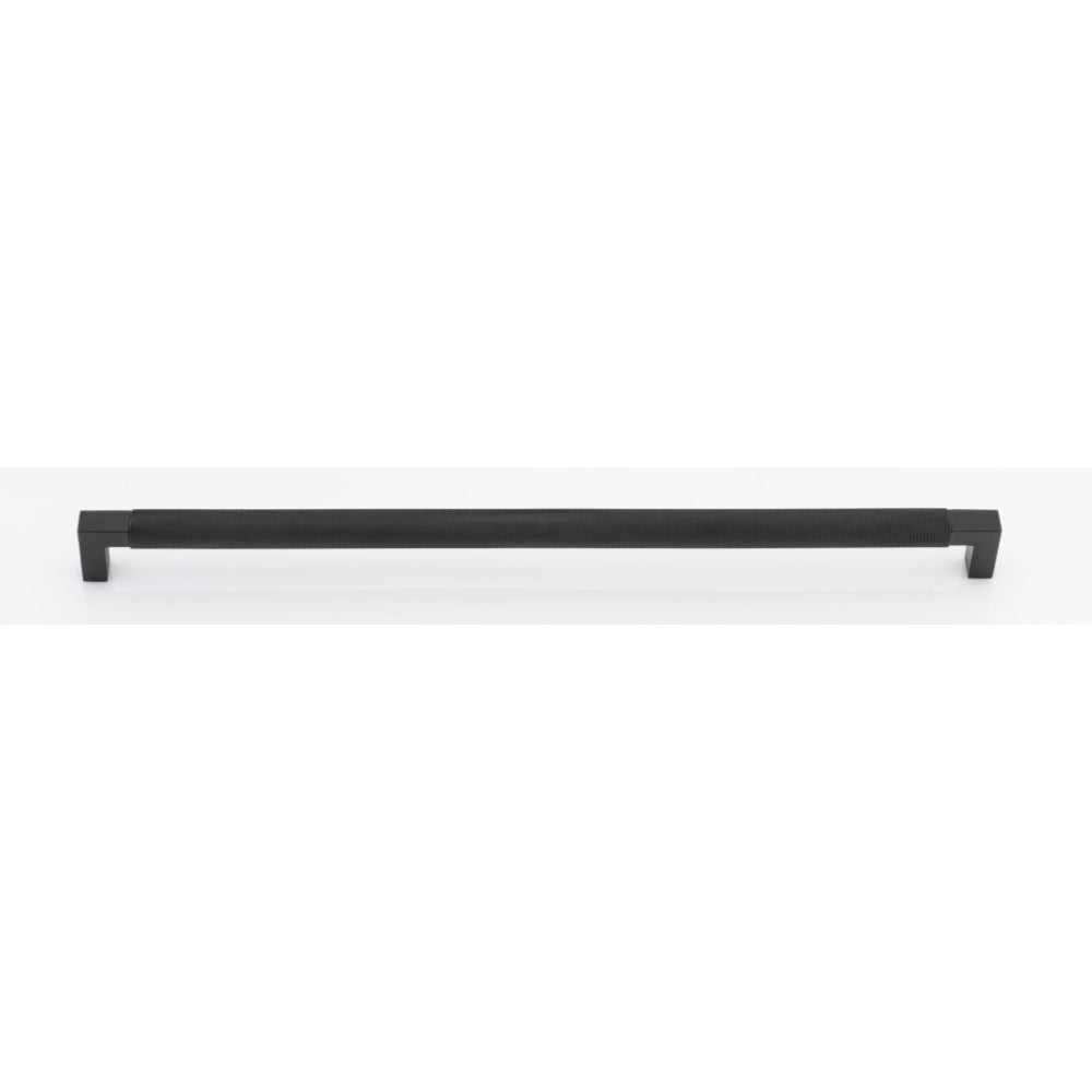 Cabinet Pull Brunswick Knurled Matt Black L463xW19xP44 CTC450mm in Matt Black