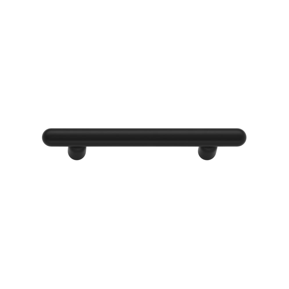 Cabinet Pull Puerto Matt Black L198xW18xP43mm CTC128mm in Matt Black