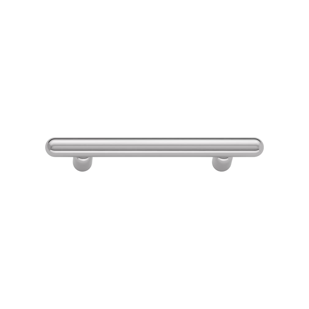Cabinet Pull Puerto Polished Chrome L198xW18xP43mm CTC128mm in Polished Chrome