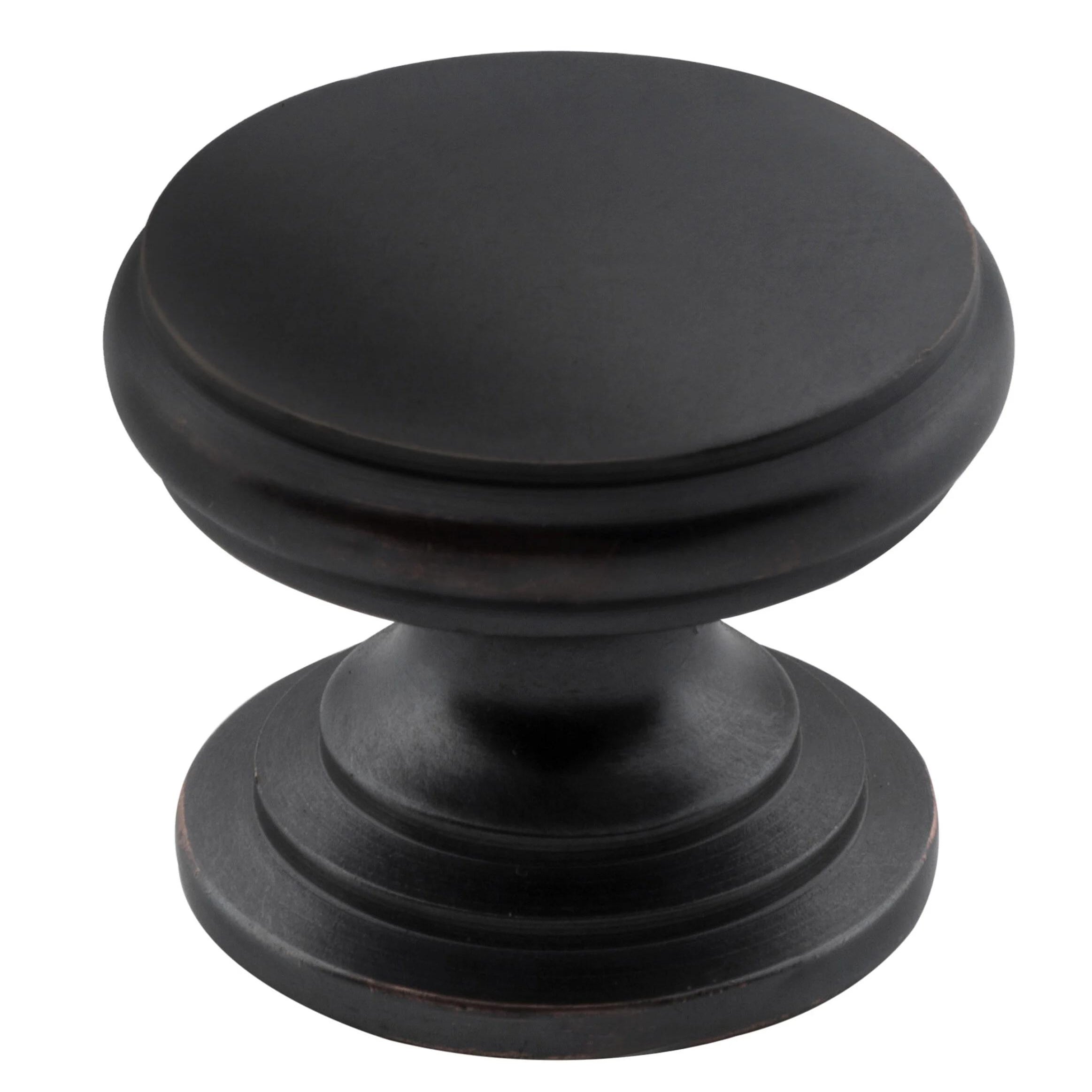 Cupboard Knob Flat Antique Copper D25xP20mm in Antique Copper