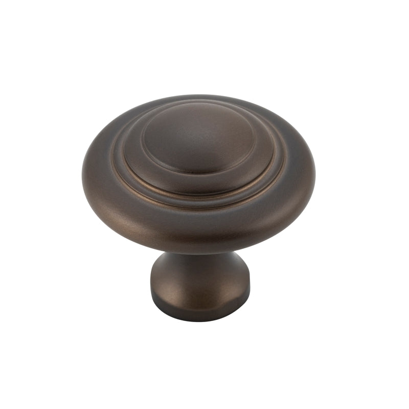 Cupboard Knob Domed Antique Brass D32xP29mm in Antique Brass