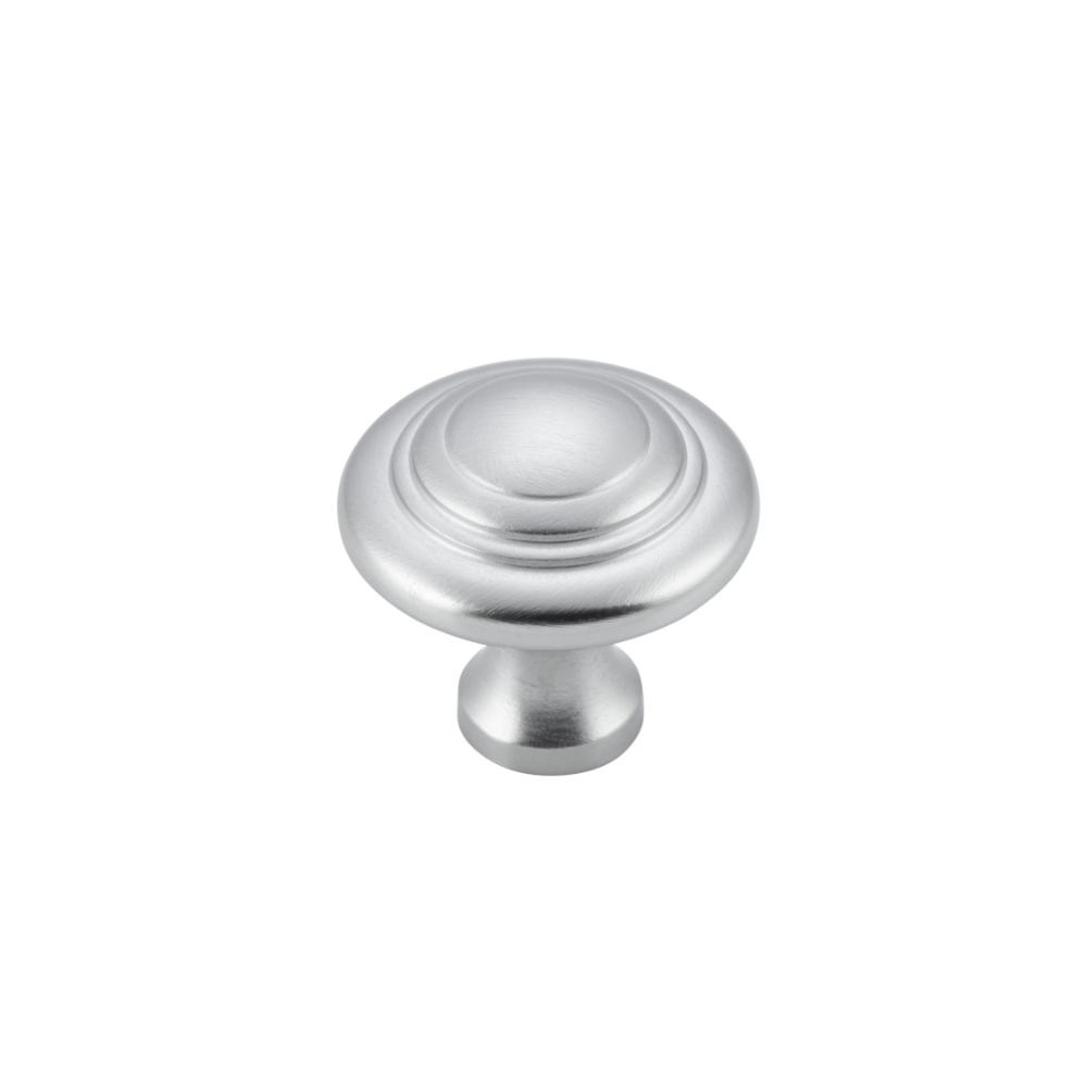Cupboard Knob Domed Satin Chrome D25xP24mm in Satin Chrome