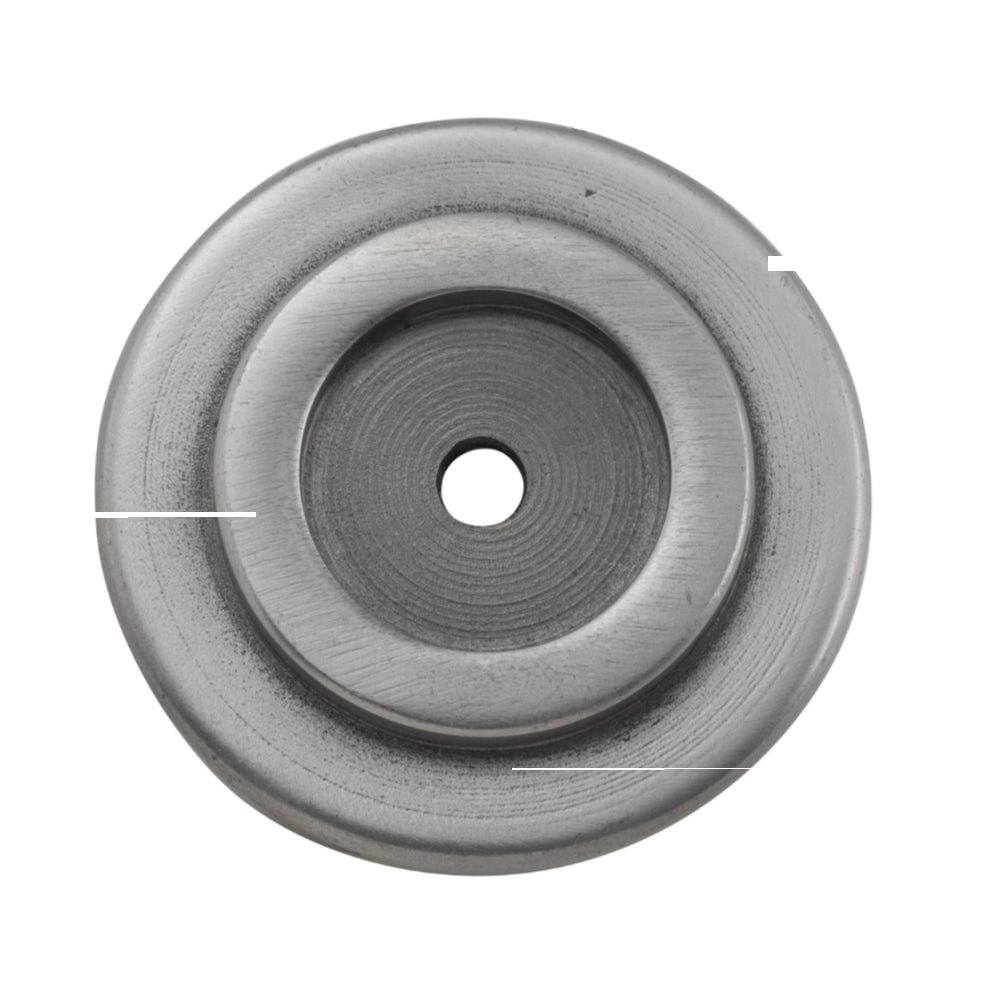 Backplate For Domed Cupboard Knob Iron Polished Metal D25mm in Polished Metal