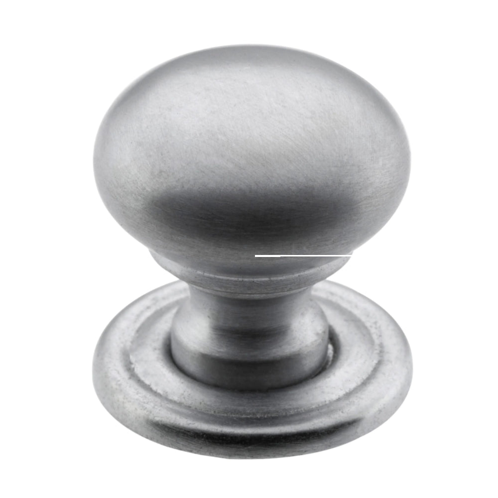 Cupboard Knob Classic Satin Chrome D19xP20mm in Satin Chrome