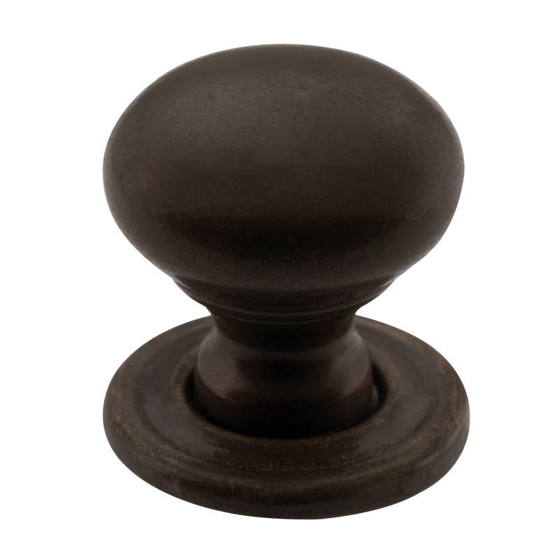 Cupboard Knob Classic Antique Brass D19xP20mm in Antique Brass