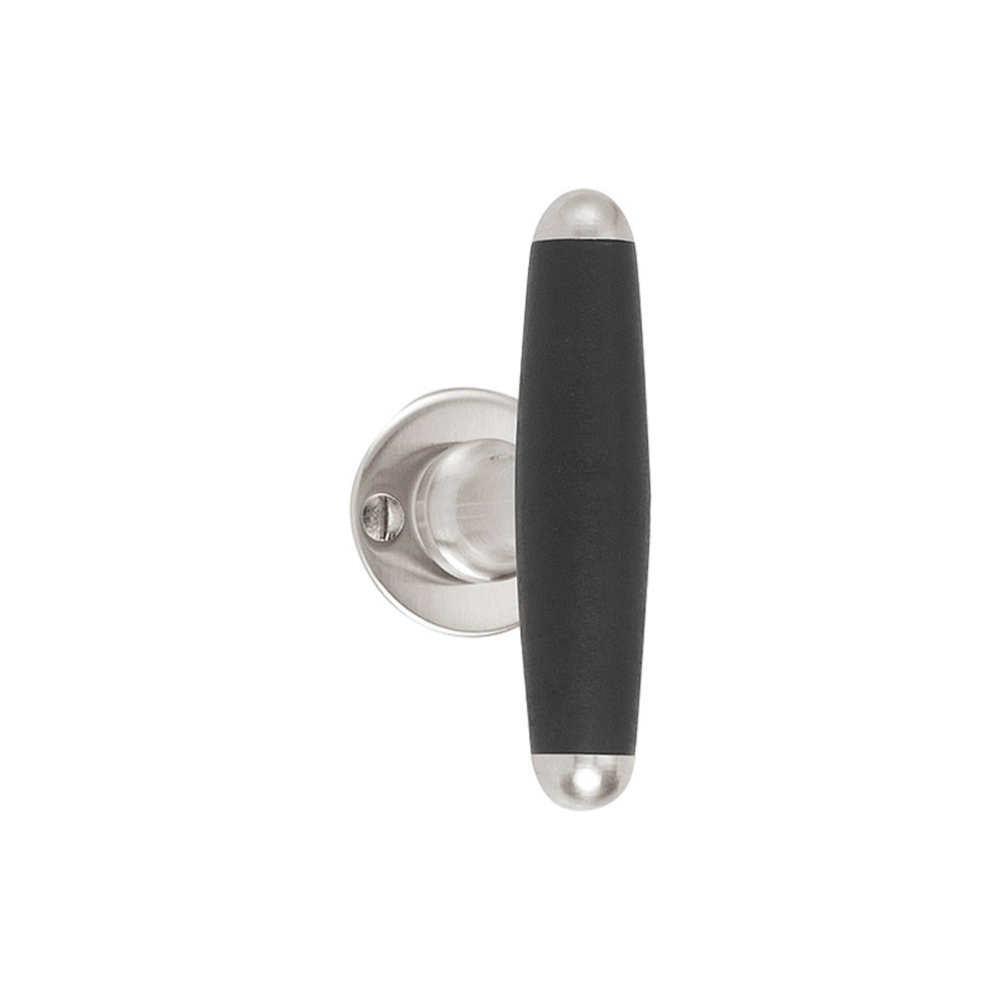 TIMELESS 1932M cabinet knob satin nickel/ebony wood in Satin Nickel / Ebony Wood