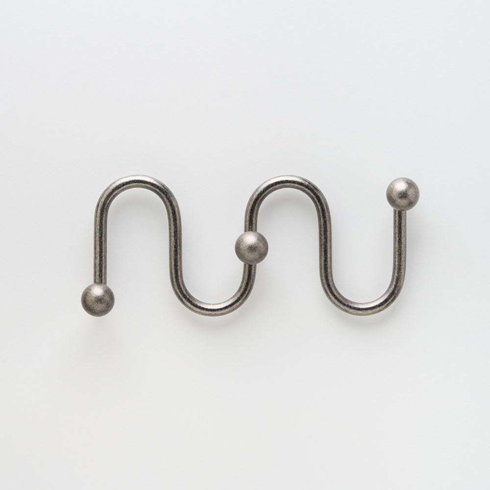 Large Lo & Co Sphere Hook XL in matte nickel, showcasing its modern architectural hardware design mounted on a wall.