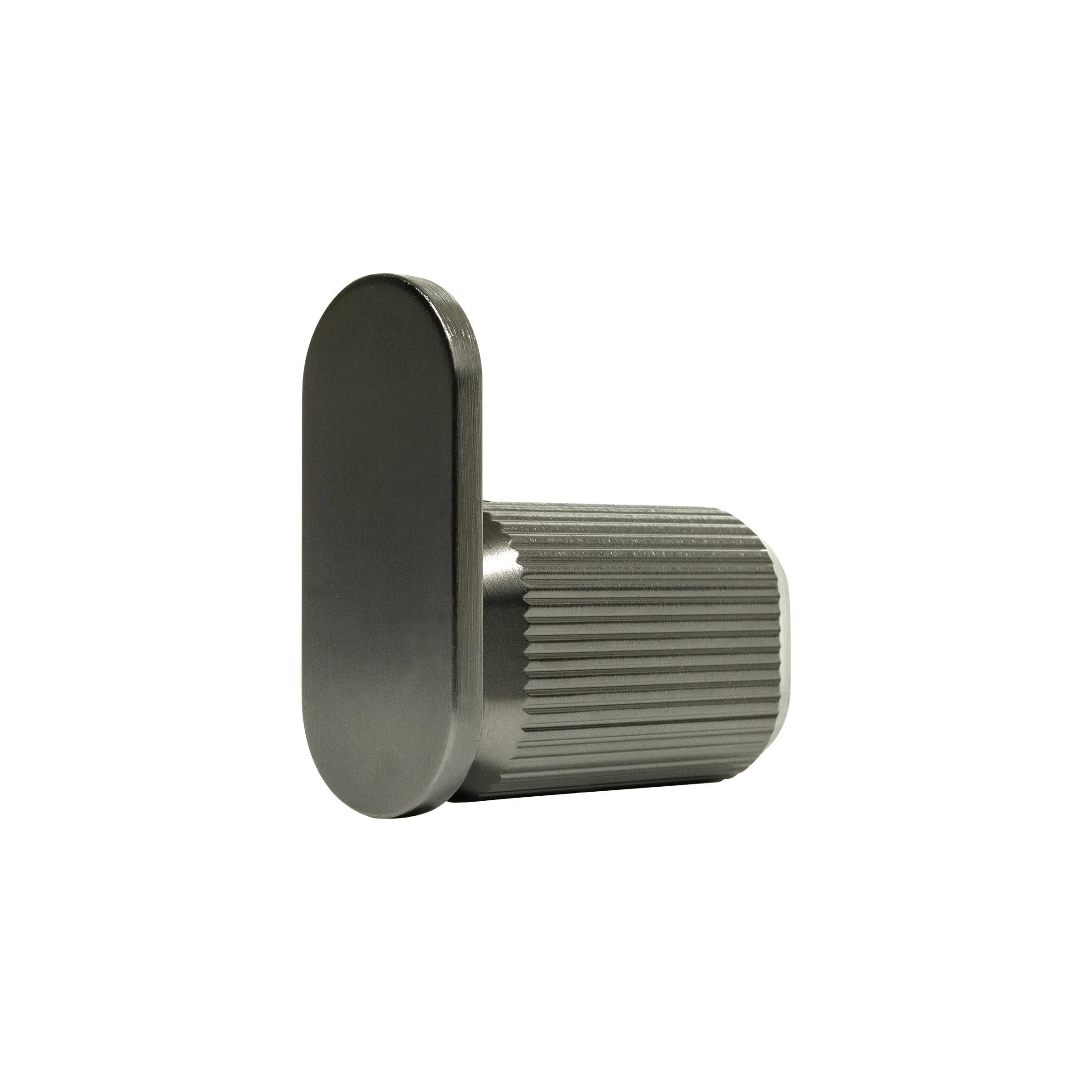 MOMO HANDLES BROOKLYN WALL HOOK 70MM BLACK TITANIUM in Black Titanium