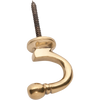 Curtain Tie Back Hook Standard Polished Brass P45mm in Polished Brass