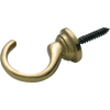 Curtain Tie Back Hook Standard Small Polished Brass P33mm in Polished Brass