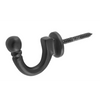 Curtain Tie Back Hook Standard Matt Black P45mm in Matt Black