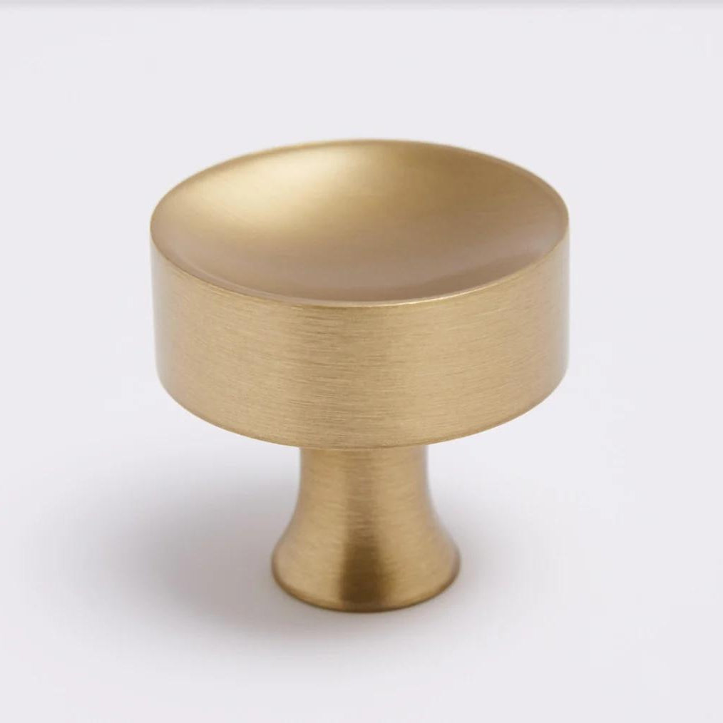 Atticus Knob - Burnished Brass in Burnished Brass